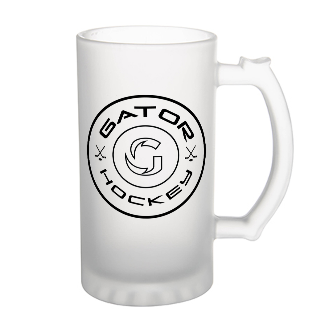 Frosted glass beer mug